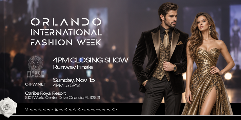 Promotional poster for the OIFW Fall 2026 closing runway finale.
