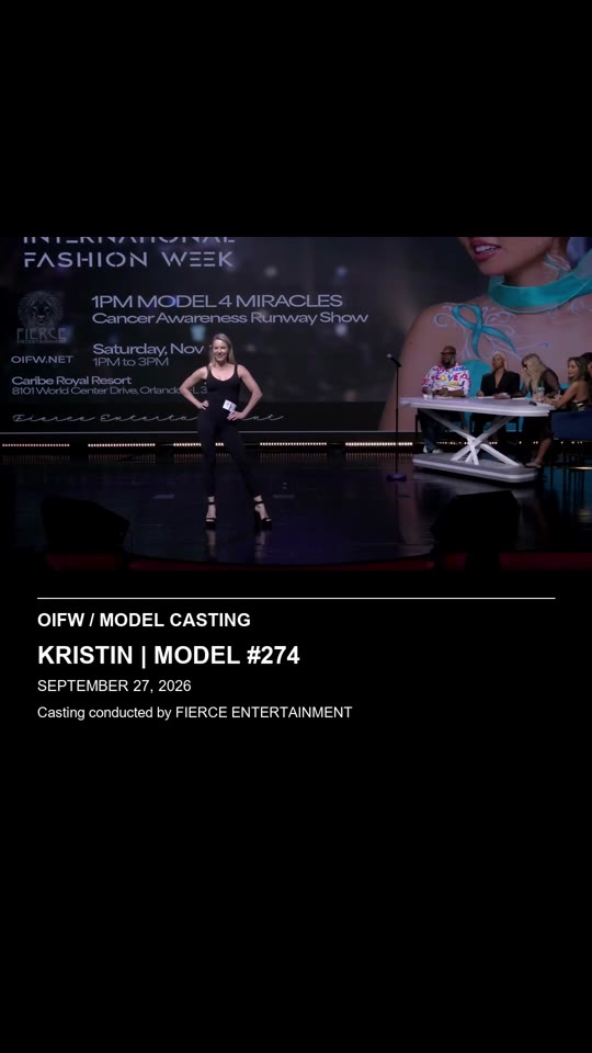 Kristin | Model #274 - OIFW casting September 27, 2026