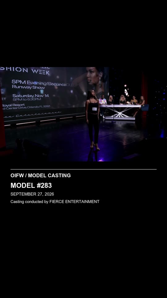 Model #283 - OIFW casting September 27, 2026