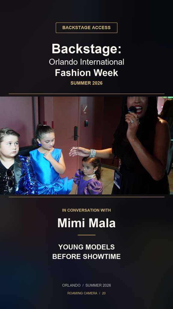 Young models before showtime — Backstage Access with Mimi Mala